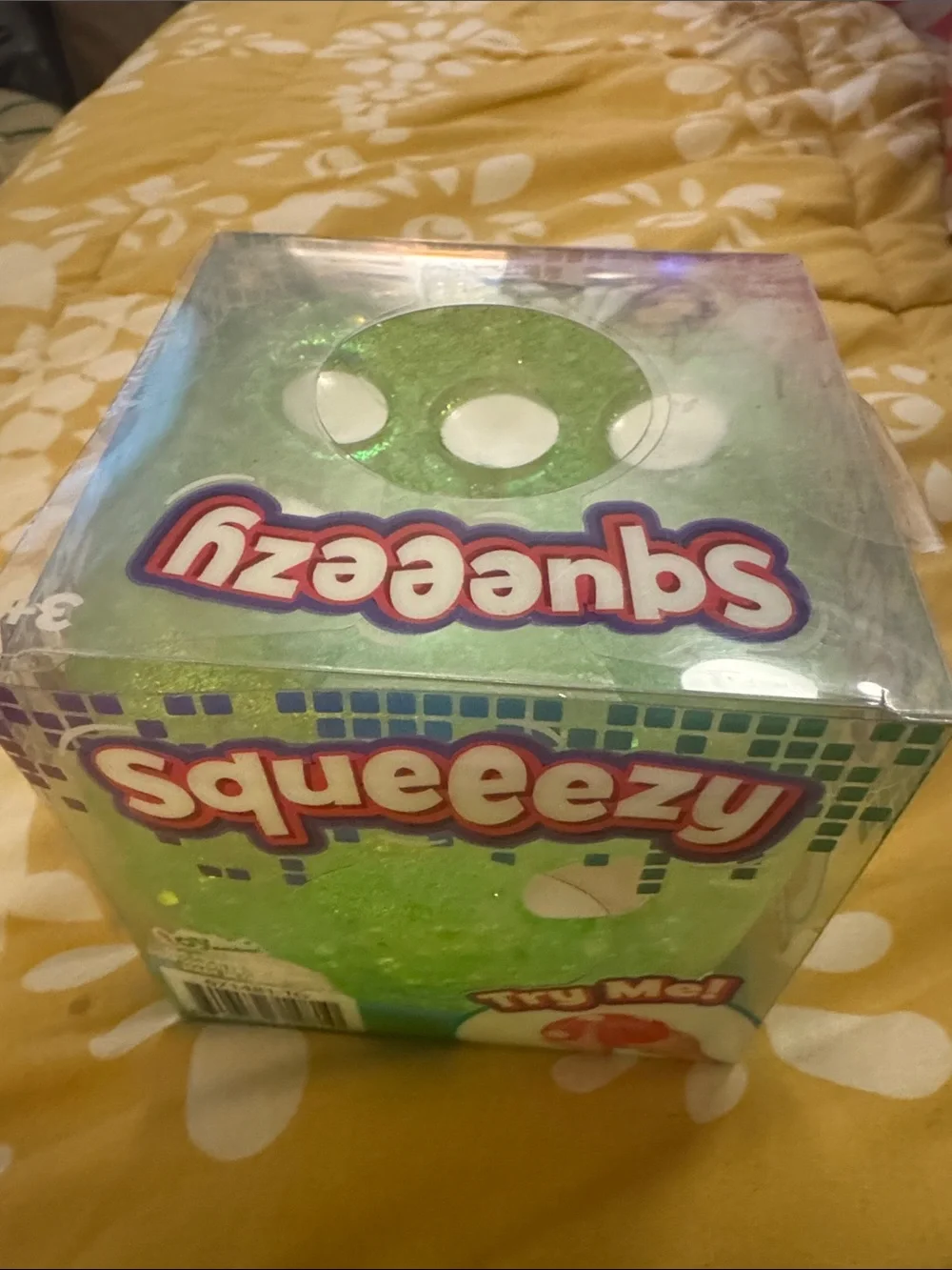 Squeeezy squishy green dice